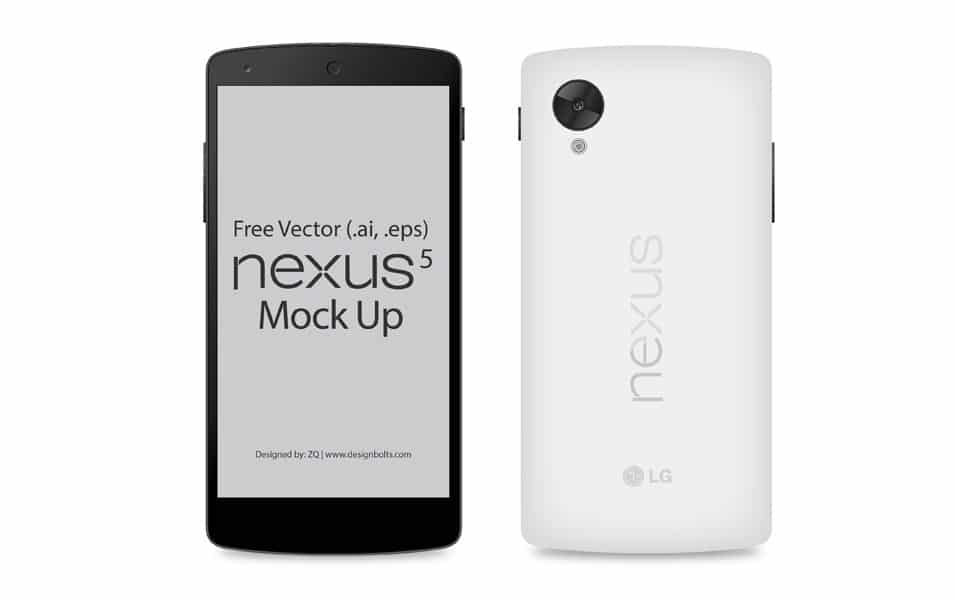 Free Google Nexus 5 Vector Mockup (Ai & EPS)