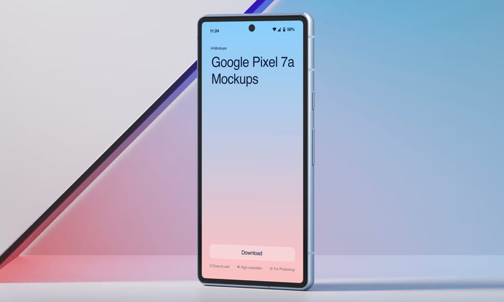 Free Google Pixel 7a Mockup PSD