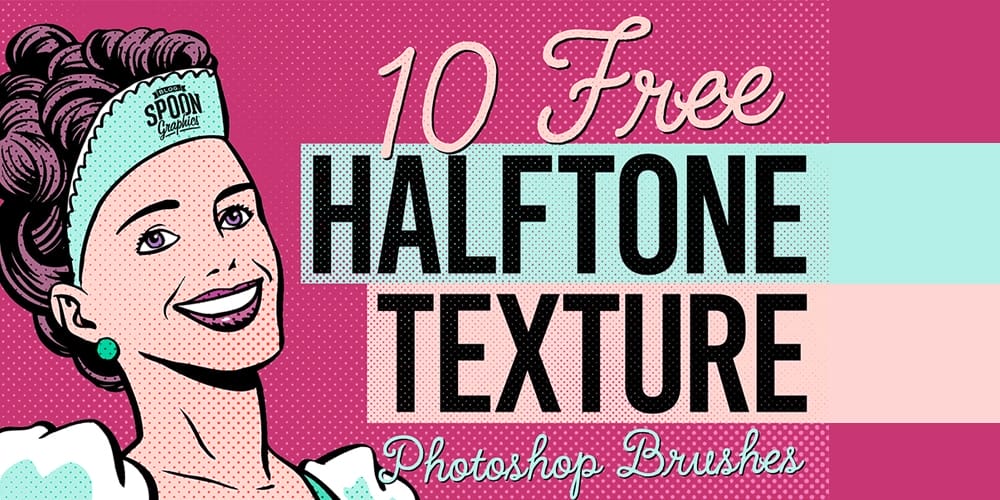 Free Halftone Texture Brushes