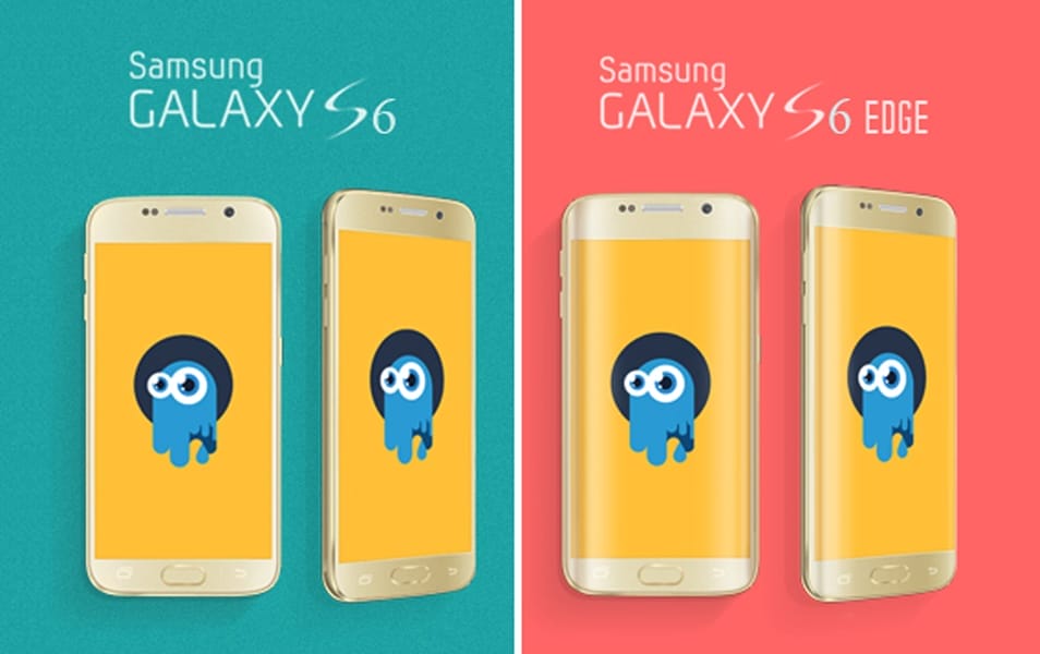Free High-Res Samsung Galaxy S6 & S6 Edge PSD Mock-Up