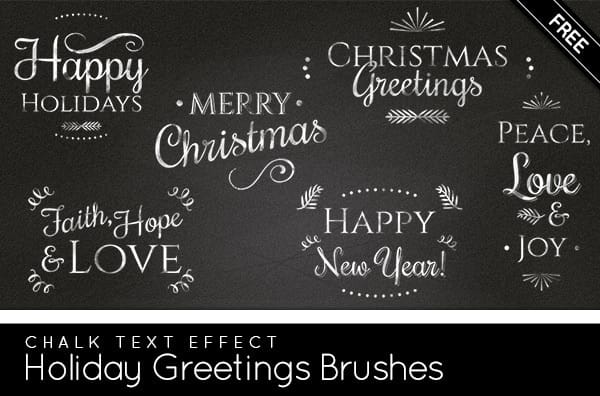 Free Holiday Greetings Brushes
