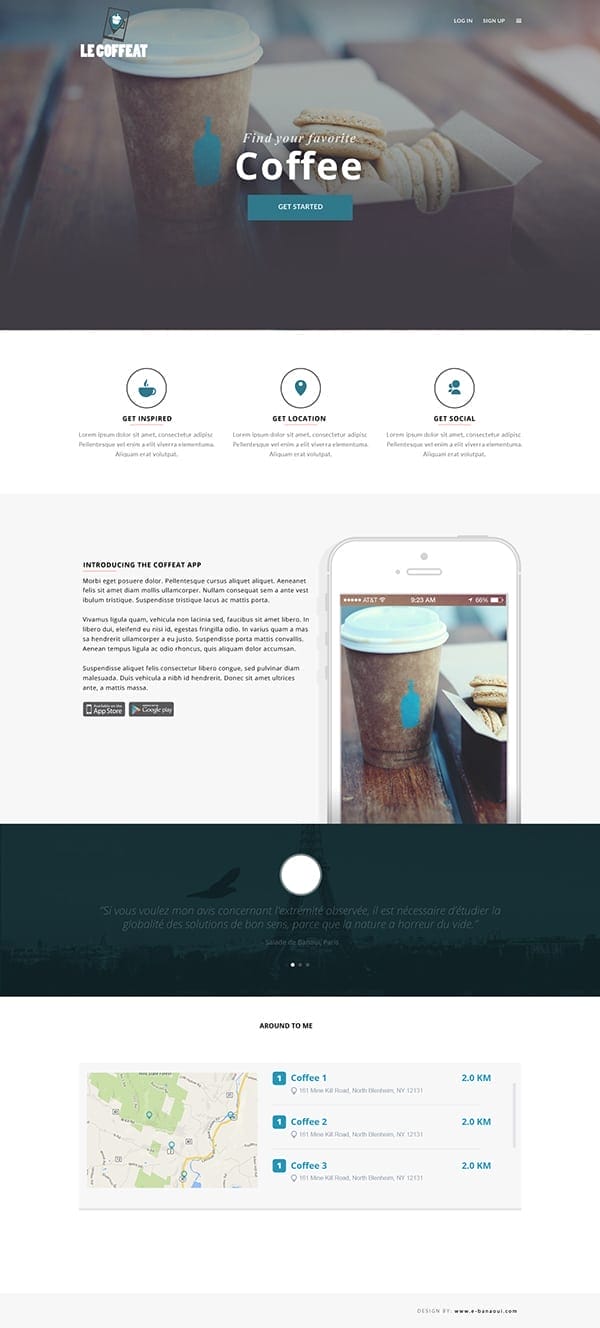 Free Landing Page PSD