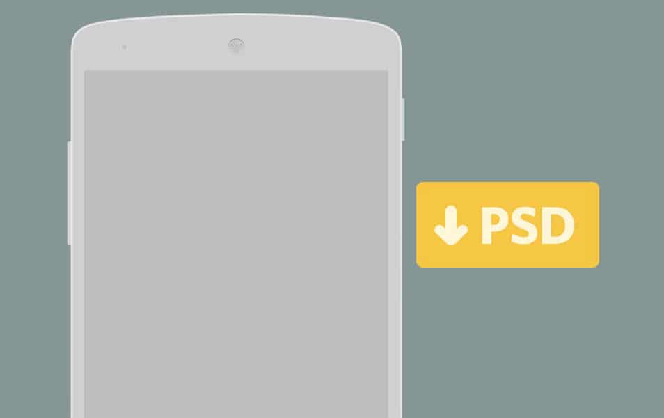 Free Nexus 5 PSD for Wireframing