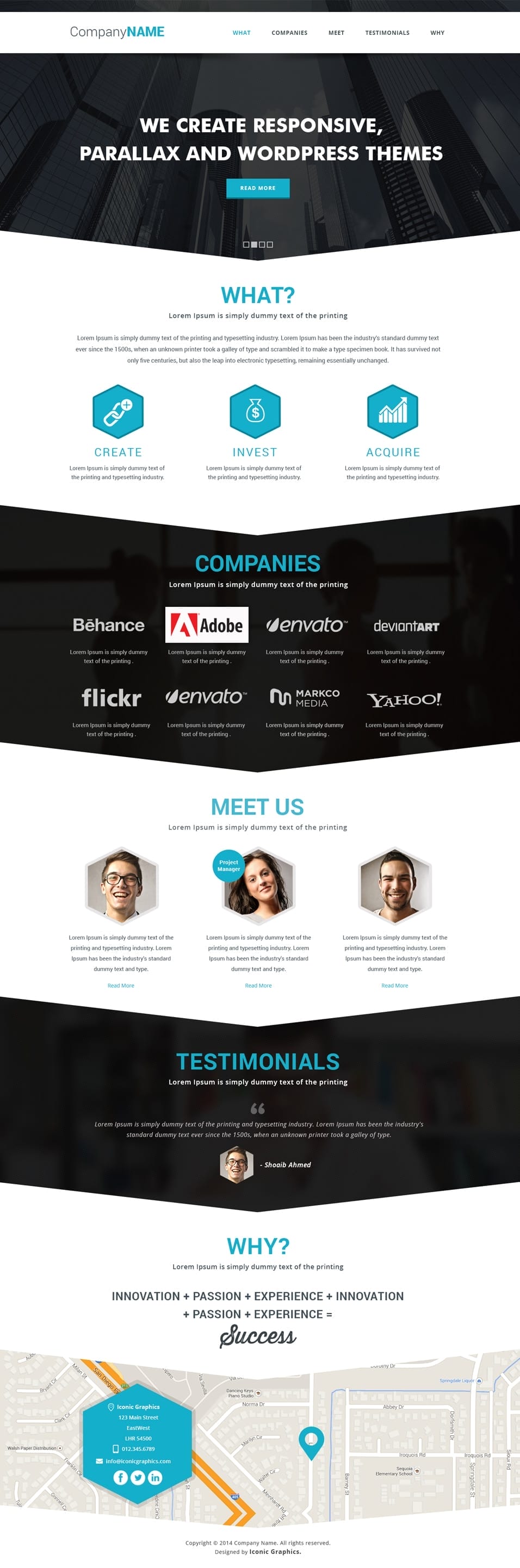 Free Parallax PSD Template