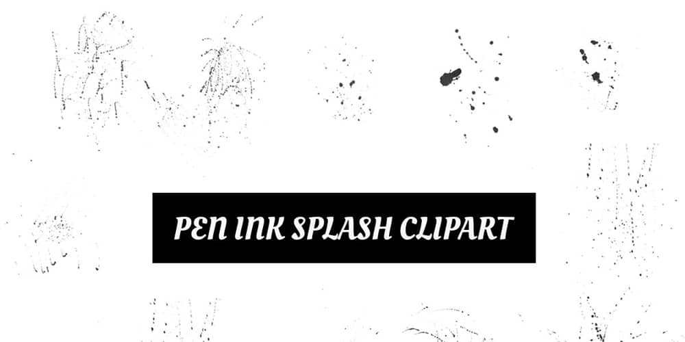 Free Pen Ink Splash Brushes & Textures