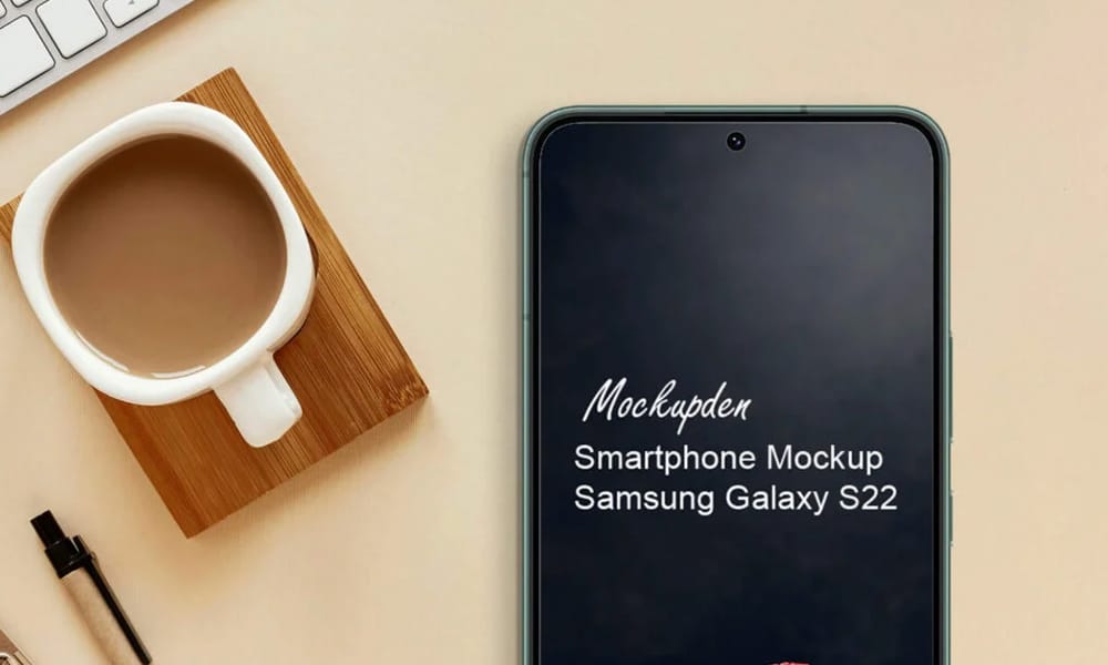 Free Samsung Galaxy S22 Smartphone Mockup PSD
