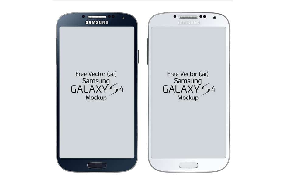 Free Vector Samsung Galaxy S4 Mockup