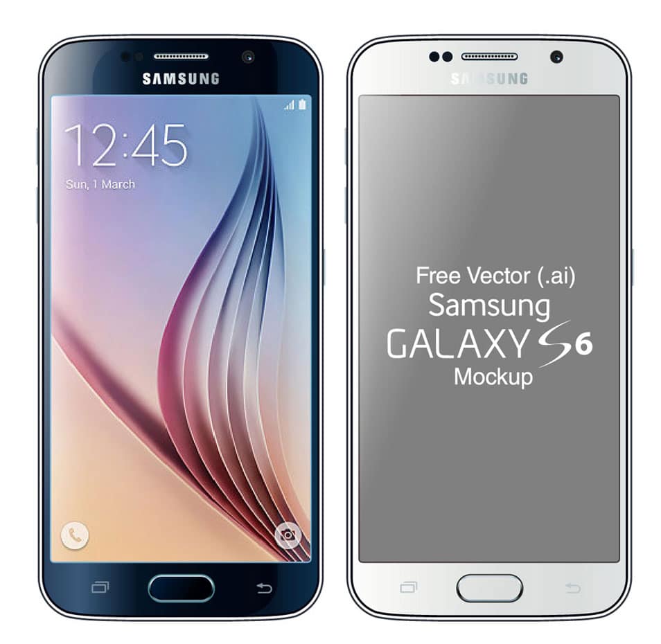 Free Vector Samsung Galaxy S6 & Edge Mockup