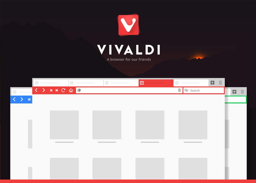 Free Vivaldi Browser Mockup PSD