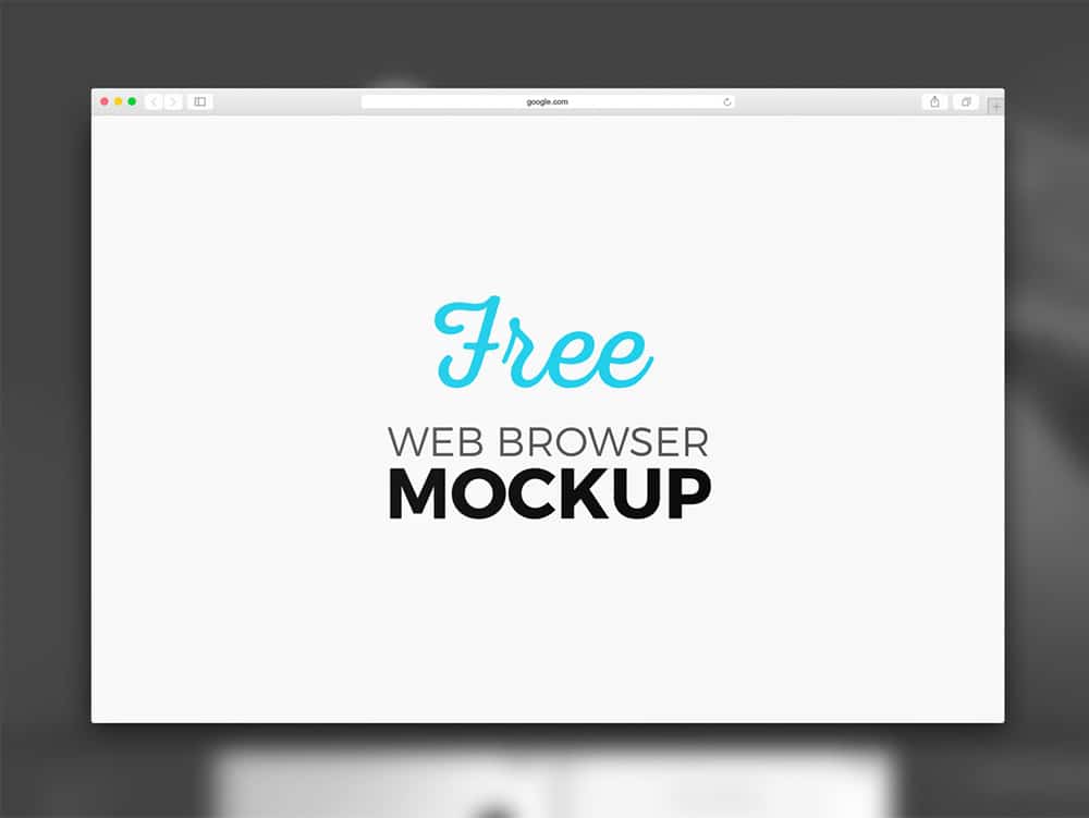 Free Web Browser Mockup PSD