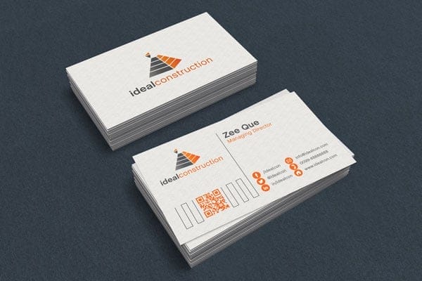 Free White Business Card Mockup PSD