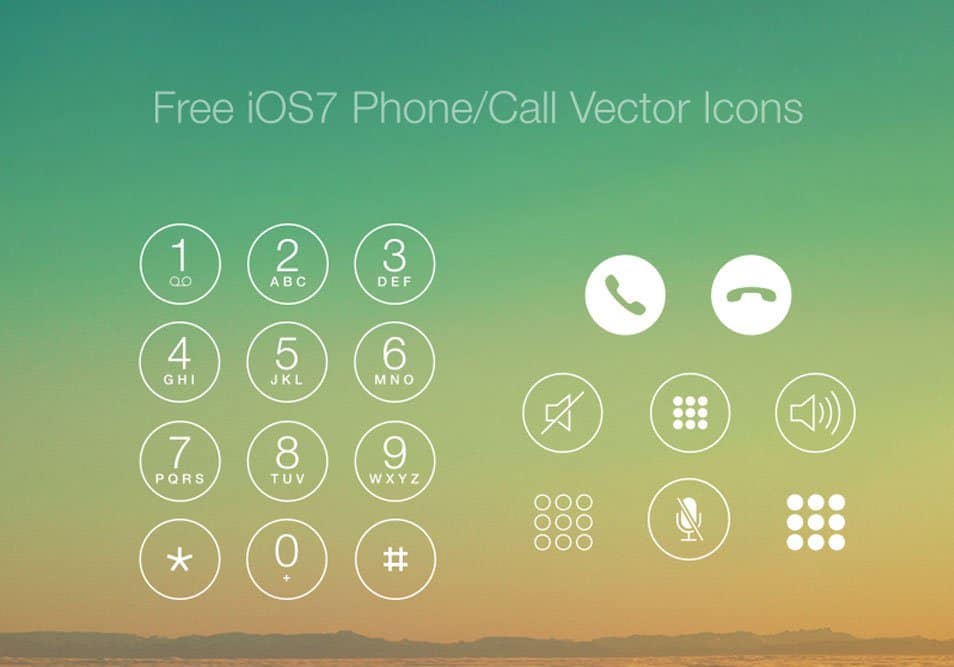 Free iOS7 Phone/Call Vector Icons