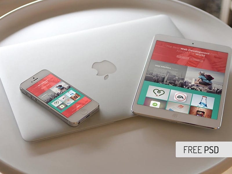 Free iPad iPhone Mock Ups PSDFree iPad iPhone Mock Ups PSD