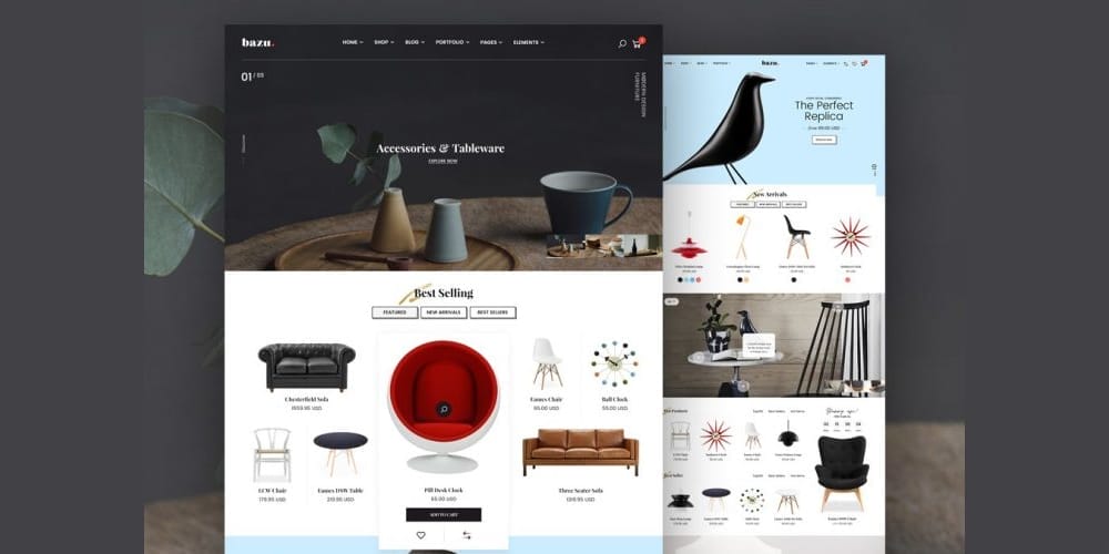 Furniture Store Web Templates PSD