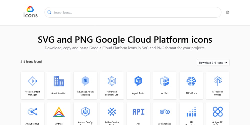 GCP icons