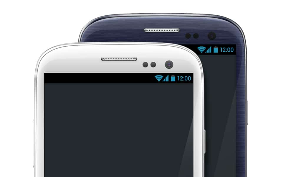 Galaxy S III White & Black PSD Template
