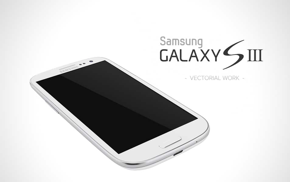 Galaxy S3 White Mockup PSD
