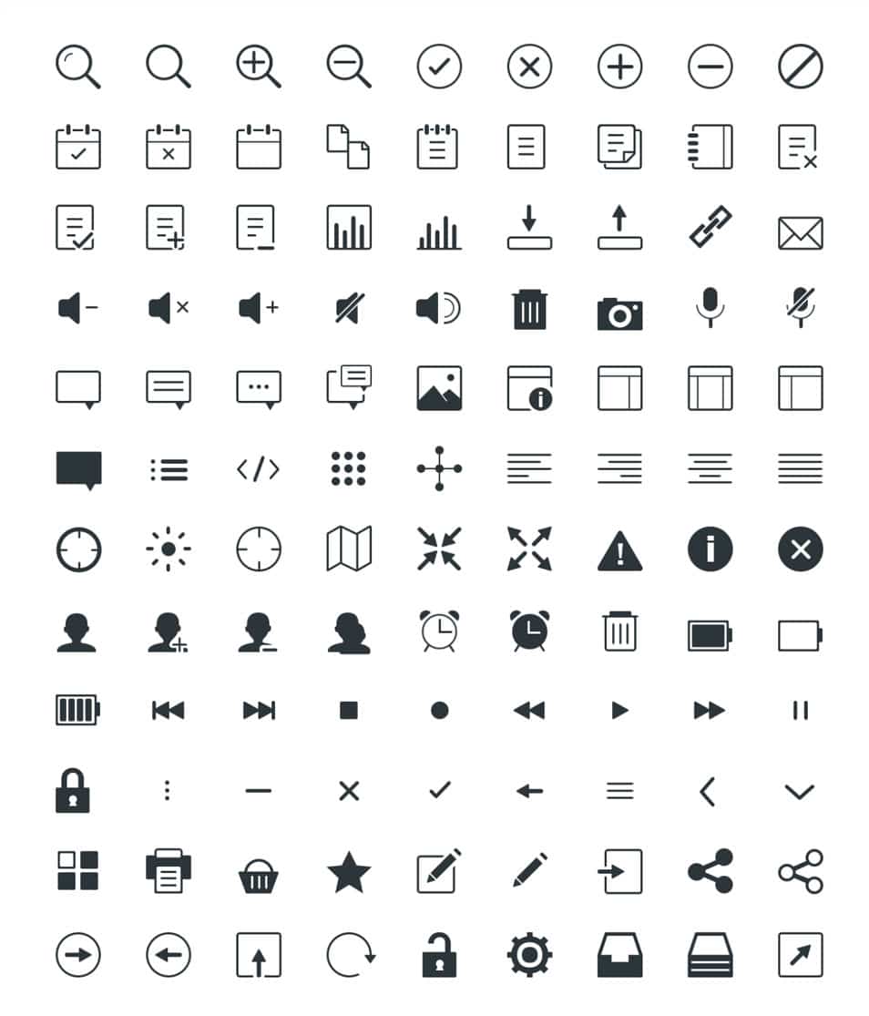 Gicons - 100+ free custom icons in PSD