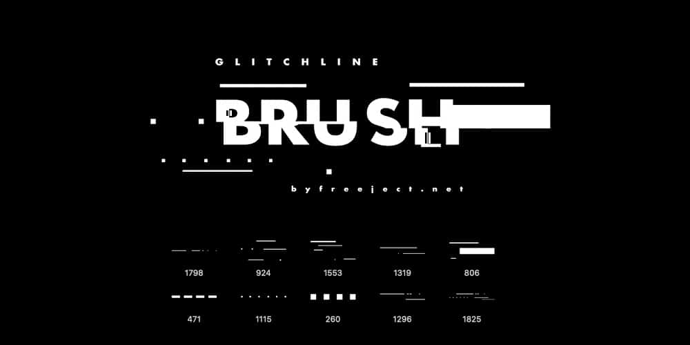 Glitch Line Photoshop Brush