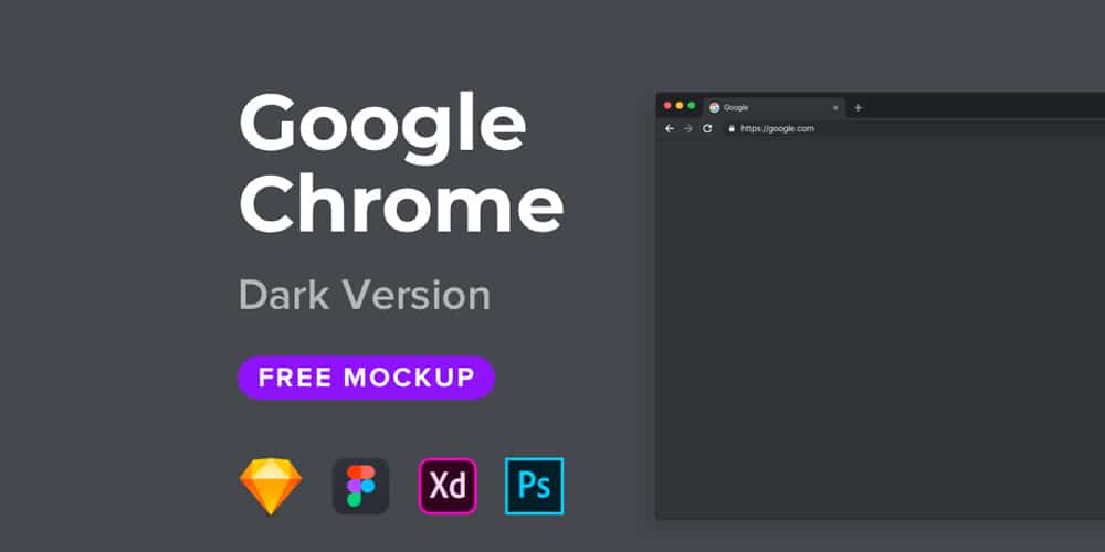 Google Chrome Mockup Dark and Light