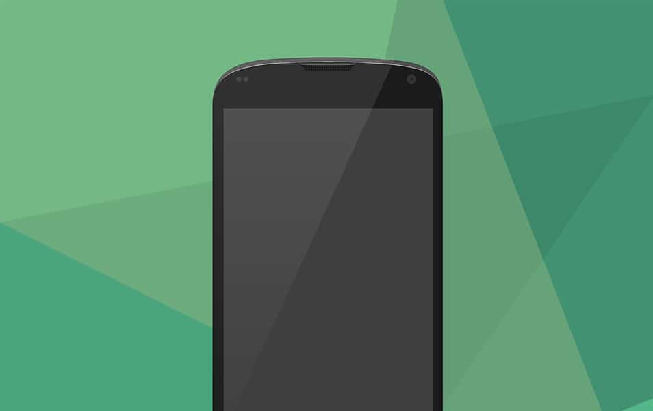 Google Nexus 4 Vector Mock-Up