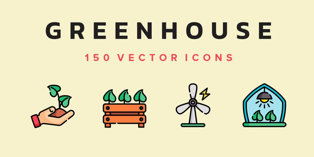 Latest Collection of Free SVG Icons & Illustrations 220 Greenhouse Vector Icons