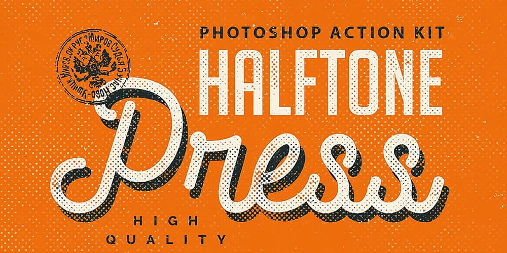 Halftone Press Photoshop Kit