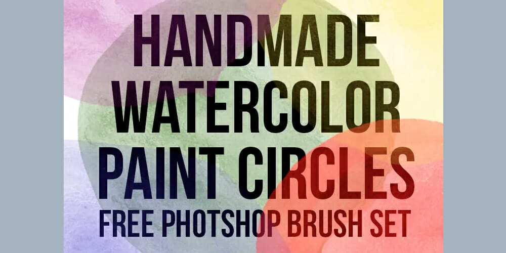 Handmade Watercolor Circles Photoshop Brush