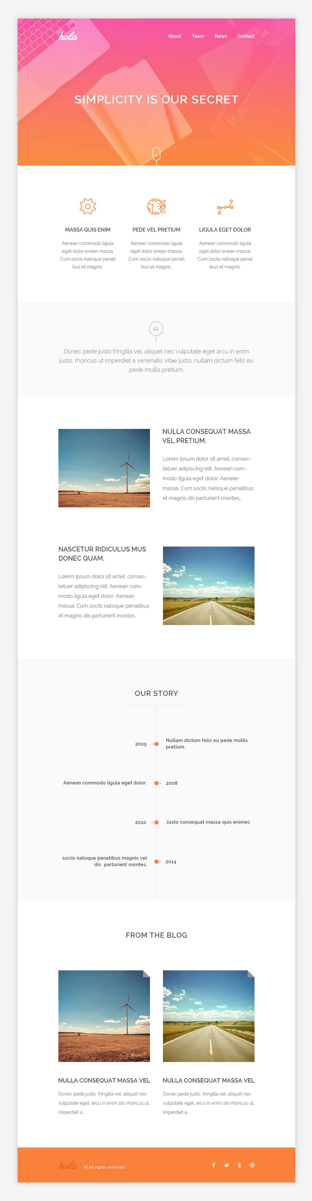Free Email Newsletter Templates PSD 29 Hola-Email-Template
