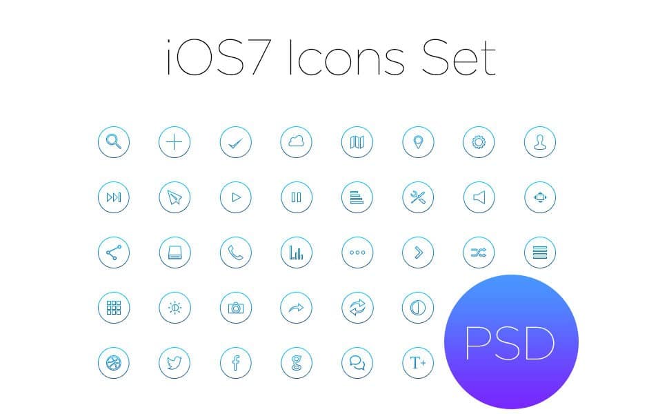 Ios7 Outline Icon Set