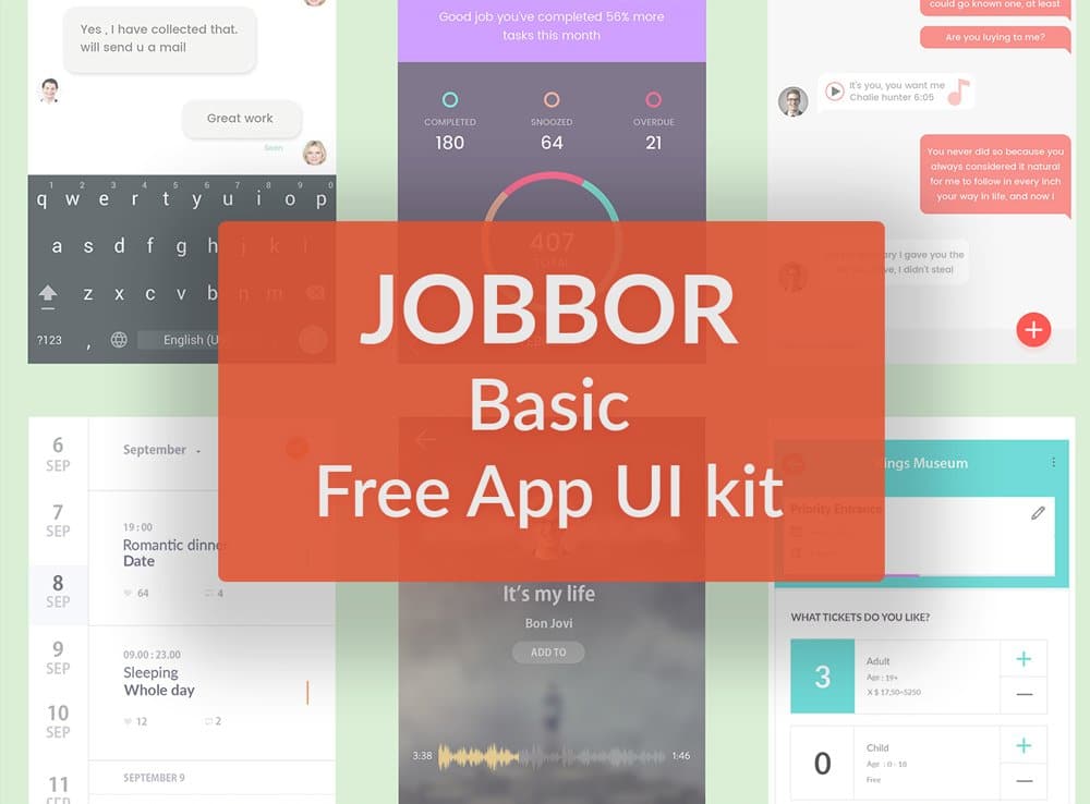 Jobbor Free App UI kit