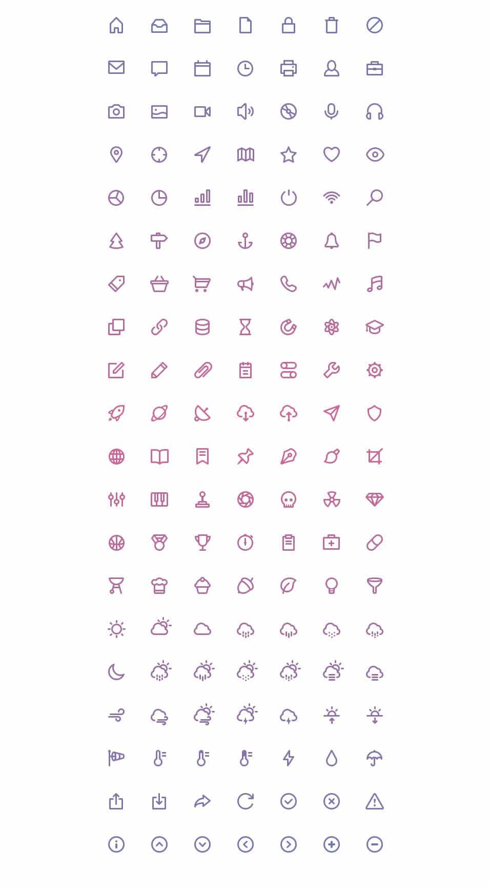 Justicons – 140 Free Stroke Icons
