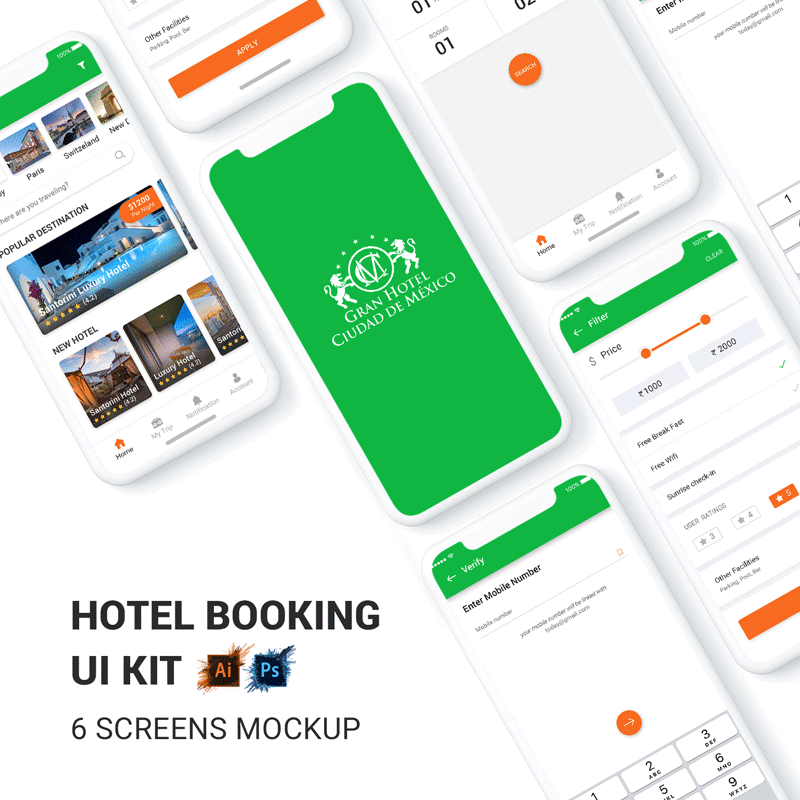 Latest Free Mobile App UI PSD Designs