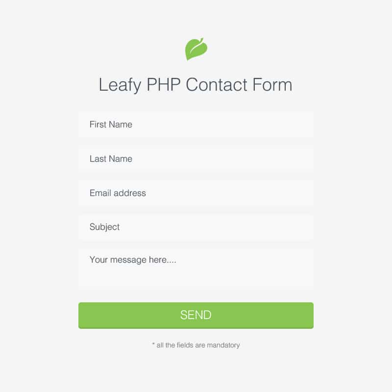 Leafy PHP Contact Form