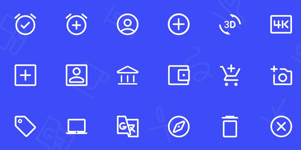 Material Design Simple Line SVG Icons