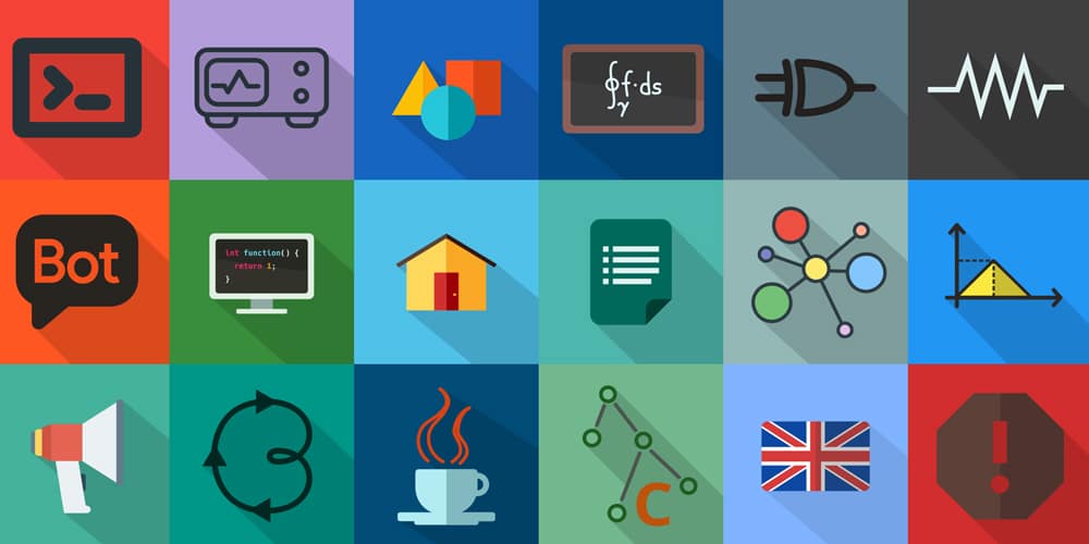Material Style Flat Icons