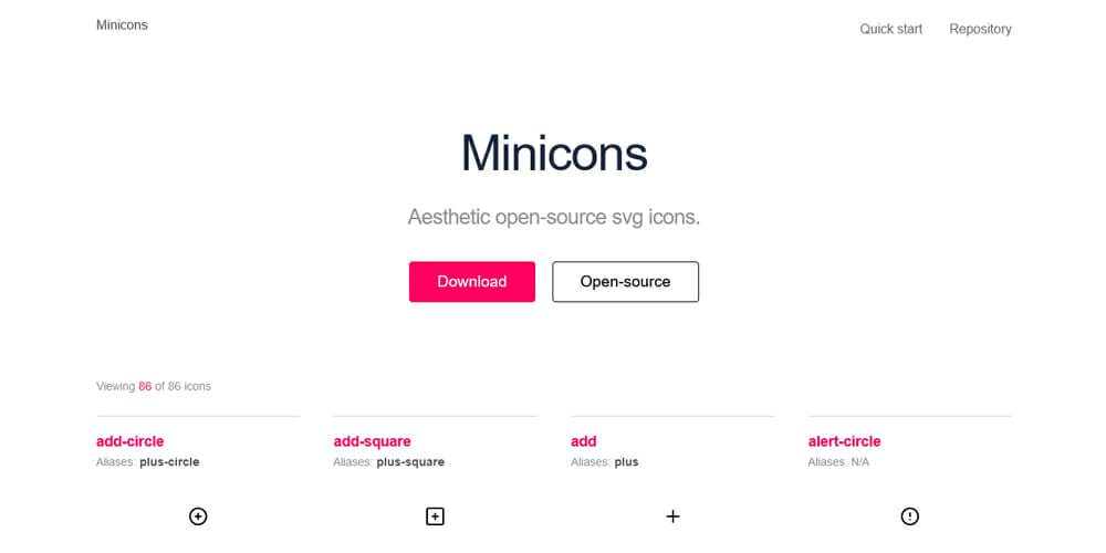 Latest Collection of Free SVG Icons & Illustrations 208 Minicons