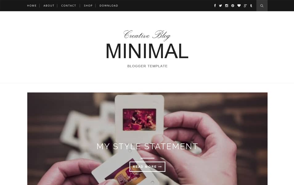 Minimal – Clean & Responsive Blogger Template