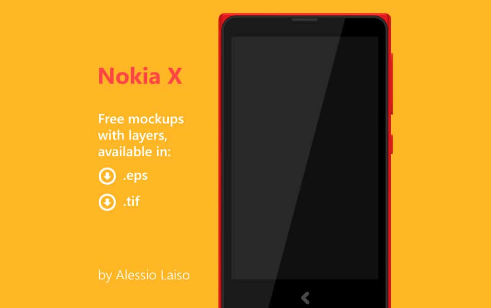 Nokia X Free vector mockups