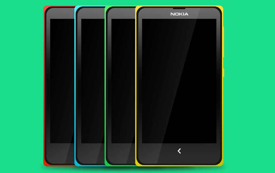 Nokia X Mockup PSD