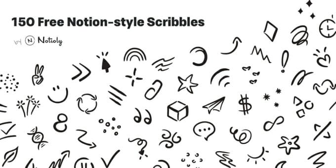 Latest Collection of Free SVG Icons & Illustrations 219 Notion Style Scribbles