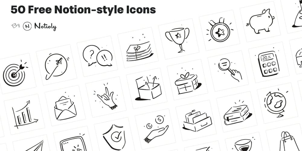 Latest Collection of Free SVG Icons & Illustrations 189 Notion-style Icons
