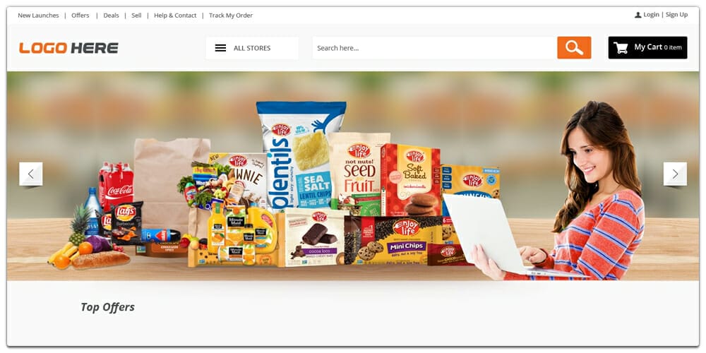 Online Grocery Store Template PSD