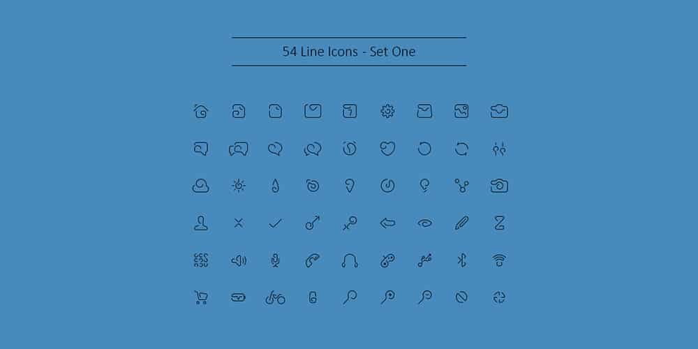 Outline Icons Free PSD