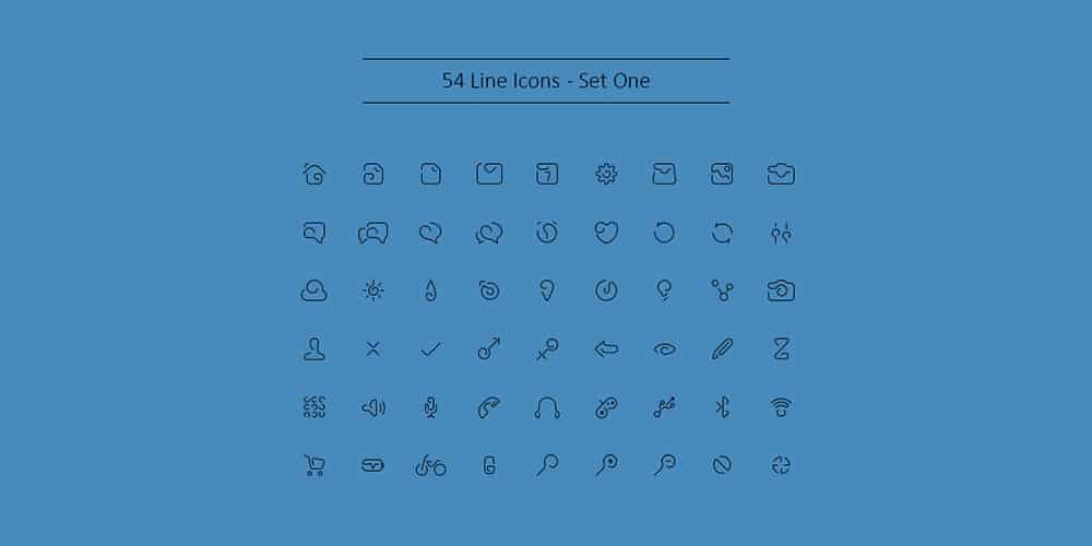 Outline Icons Free PSD
