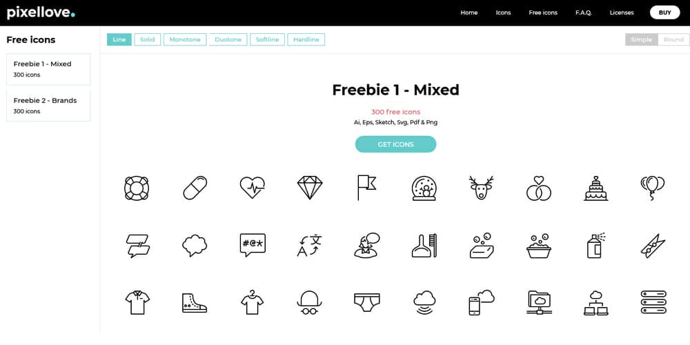 Latest Collection of Free SVG Icons & Illustrations 139 Pixellove Simple Icons