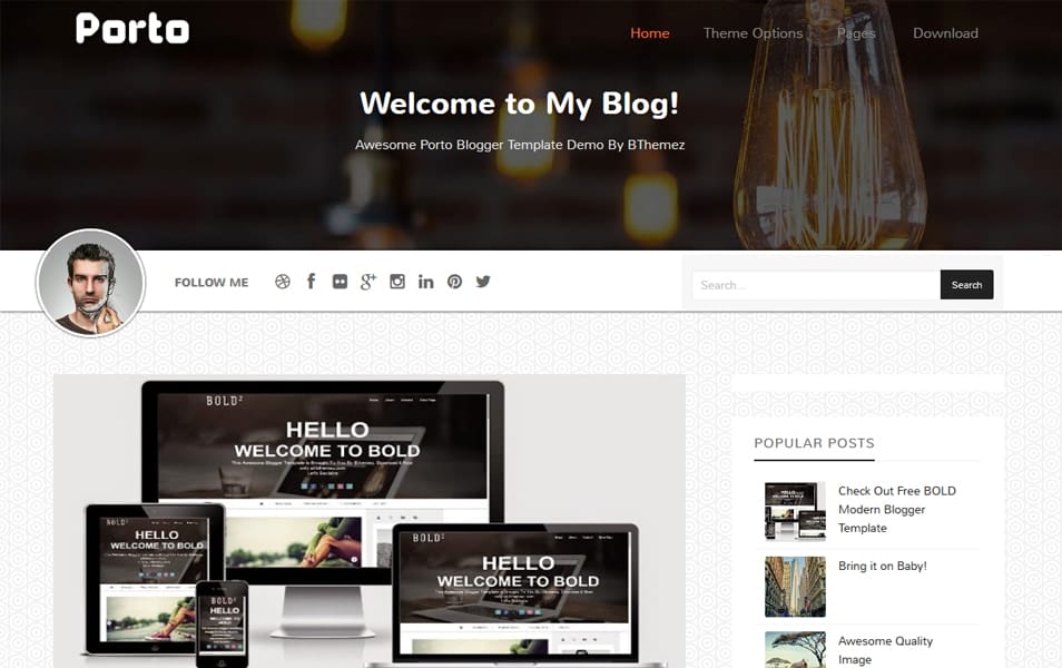Personal blog template for blogger