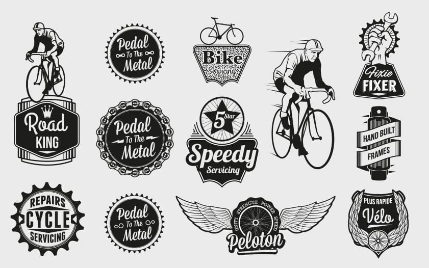 Retro Cycling Badges