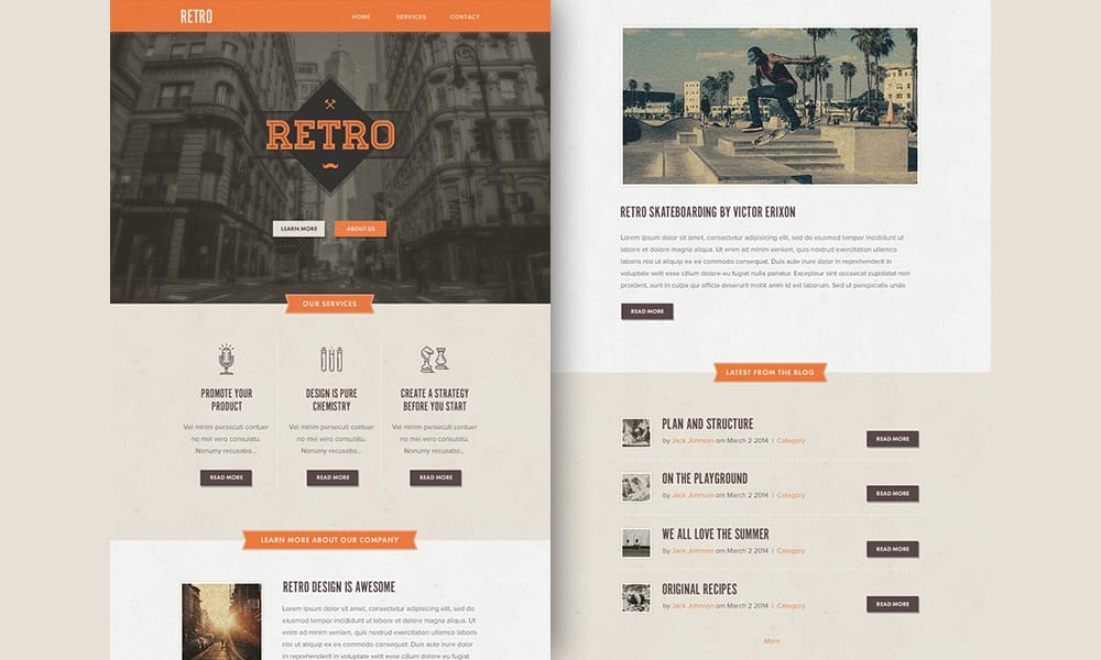 Free Email Newsletter Templates PSD 33 Retro Responsive Email Newsletter