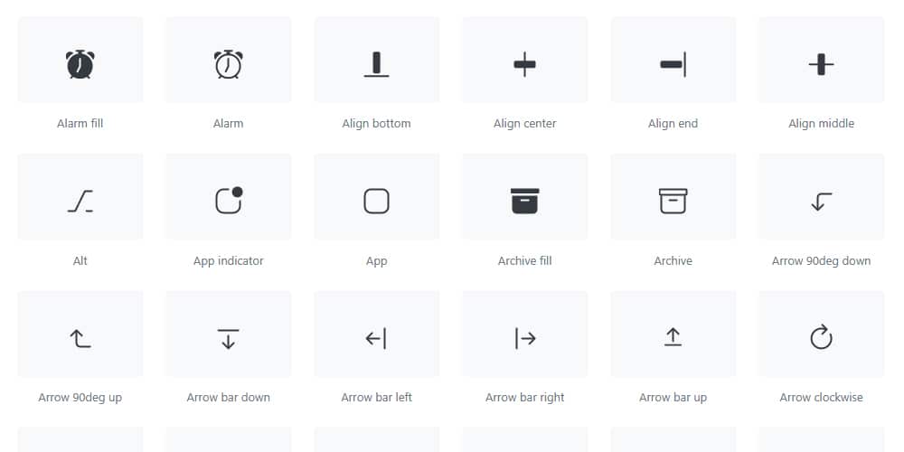 SVG Icons Library For Bootstrap
